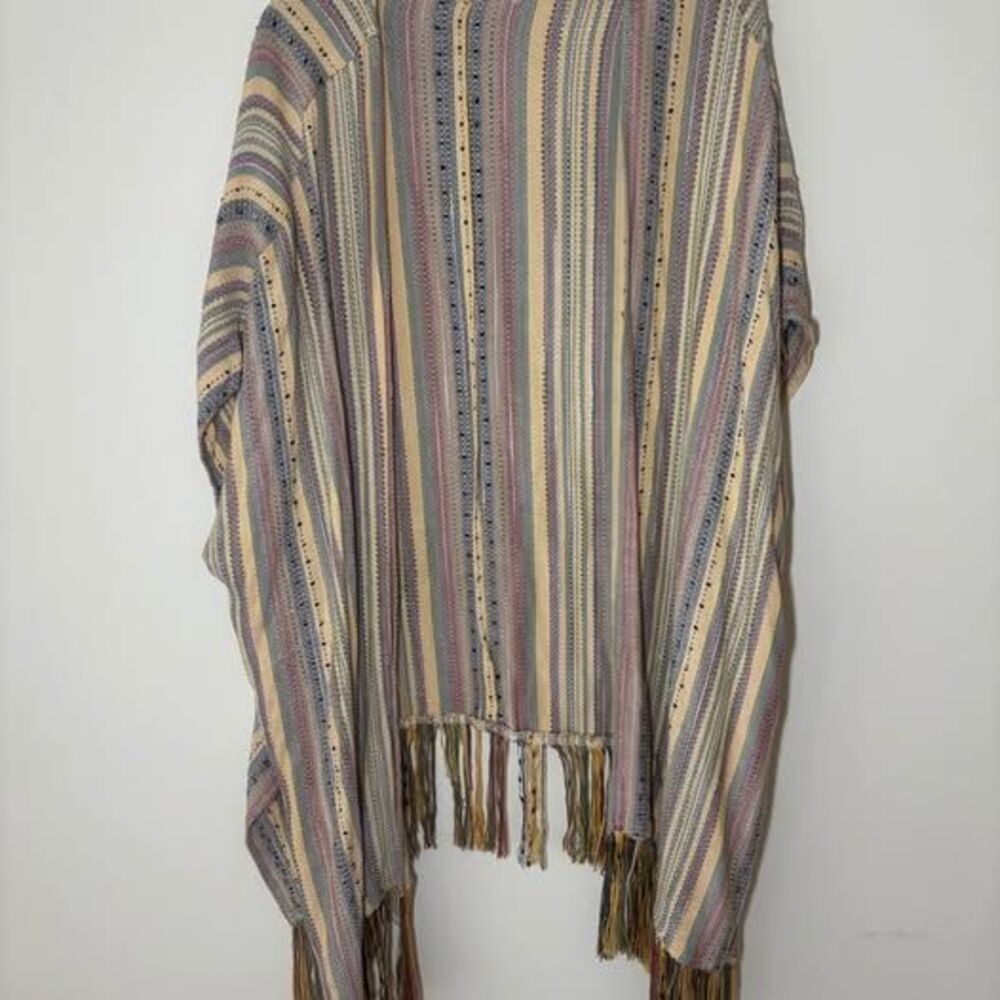 altard state Striped Multi-color Boho Kimono Cardigan M